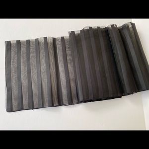 Sheer + Opaque Striped Scarf/Wrap